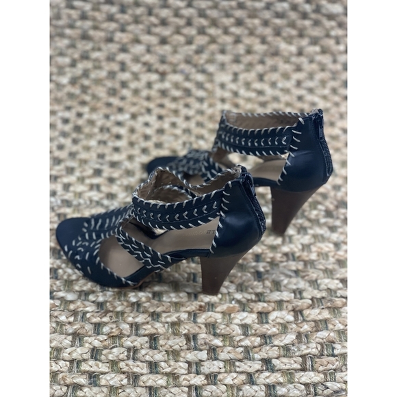 Sole Society Arizona Whipstitch Open Toe Heeled Sandal Size 9.5 - Picture 3 of 7